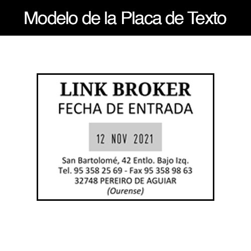 Sello Heavy Duty S-2860 Rectangular Fechador - Imagen 2