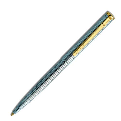 Bolígrafo con sello Goldring Automatic Cromo 35x7 Trodat